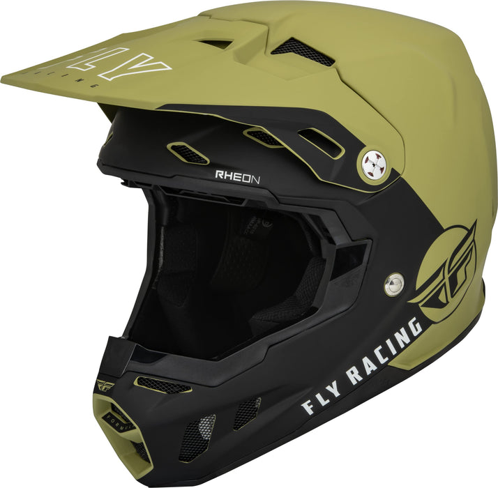 Fly Racing 2023 Adult Formula CC Driver Helmet (Matte Olive Green/Black, Medium)