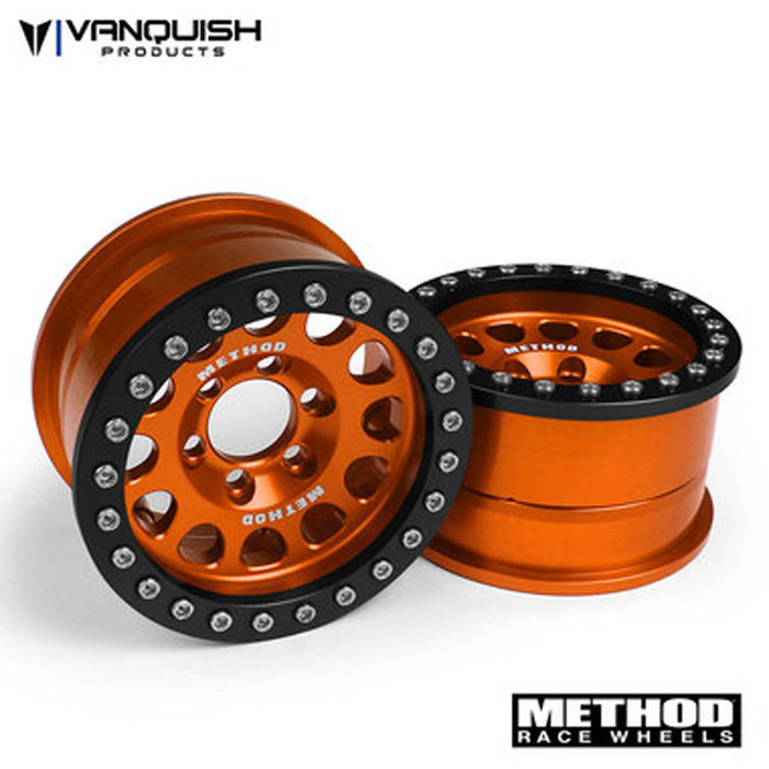 Vanquish Products Method 1.9 Race Wheel 105 Orange/Black Anodized Vps07919 Electric Car/Truck Option Parts VPS07919