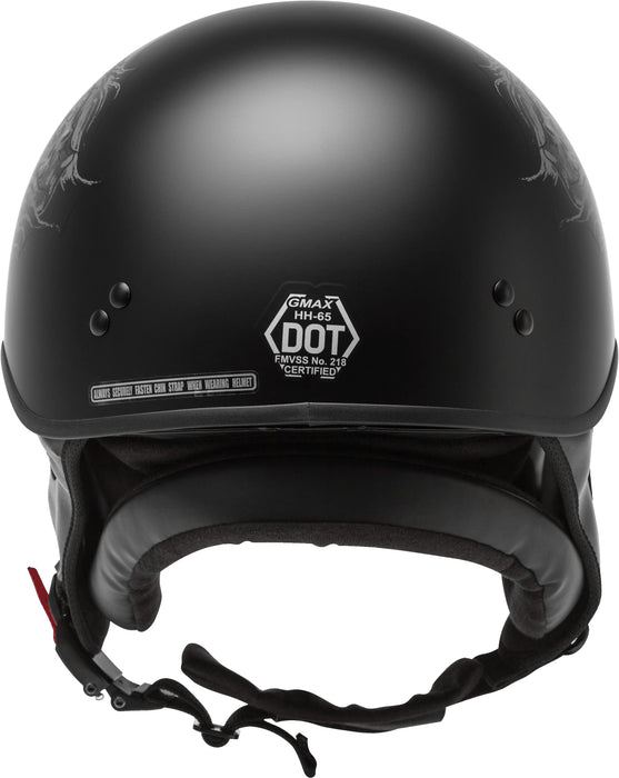 GMAX HH-65 Naked DOT Approved Half Helmet for Motorcycle, Moped, Scooter and More