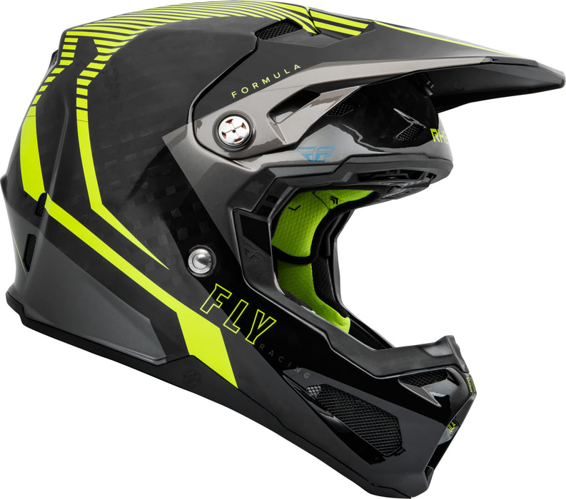 Fly Racing 2023 Adult Formula Carbon Tracer Helmet (Hi-Vis/Black, Small)