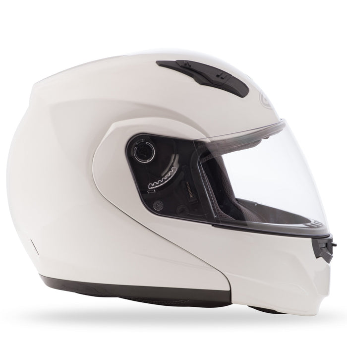 GMAX MD-04, DOT Approved Modular Helmet for Motorcycles, Scooters, Spyders, Mopeds and More (Pearl White)