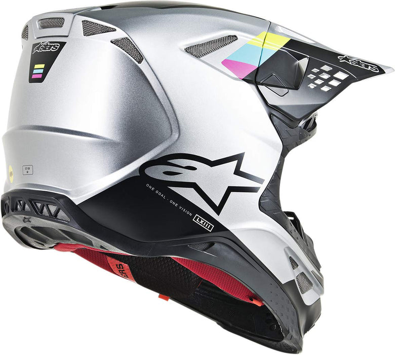 Alpinestars Supertech M8 Contact Helmet-Silver/Black-M