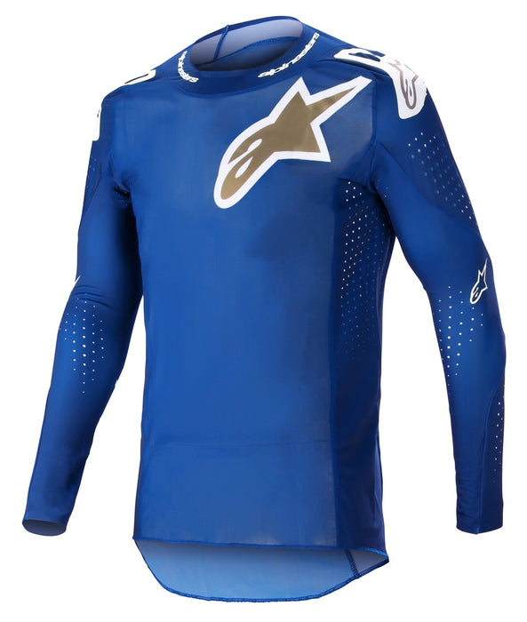 Alpinestars 2023 Supertech Bruin Men's Off-Road Motorcycle Jersey - Ucla Blue/Brushed Gold/X-Large