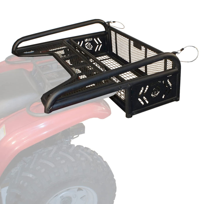 Kolpin ATV Rear Drop Basket Rack Collapsible Tailgate Universal 53300, Black