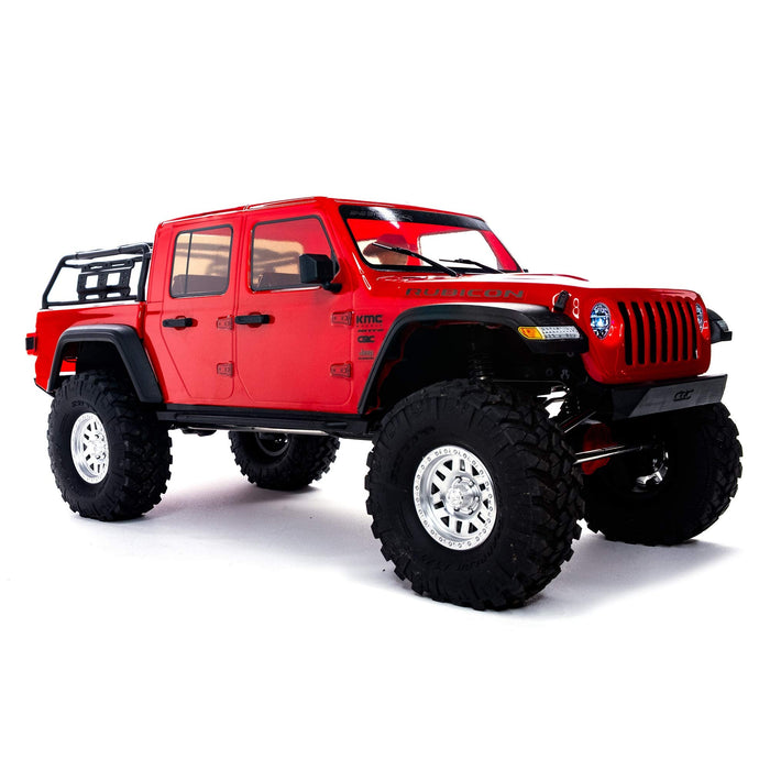 Axial Rc Truck 1/10 Scx10 Iii compatible with Jeep Jt Gladiator Rock Crawler With Portals Rtr (Batteries And Charger Not Included), Red, Axi03006Bt2 AXI03006BT2