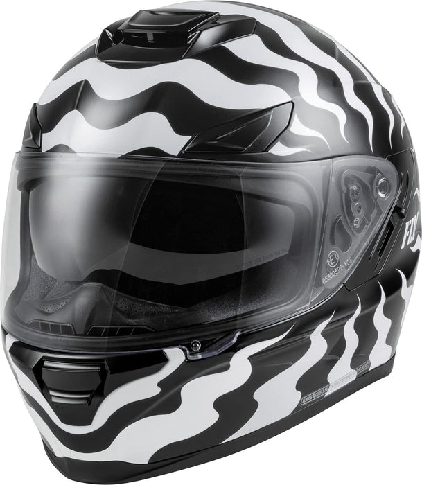 Fly Racing Sentinel Street Helmet (White/Black, Medium)