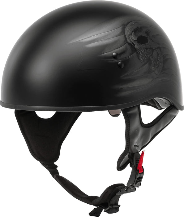 GMAX HH-65 Naked DOT Approved Half Helmet for Motorcycle, Moped, Scooter and More