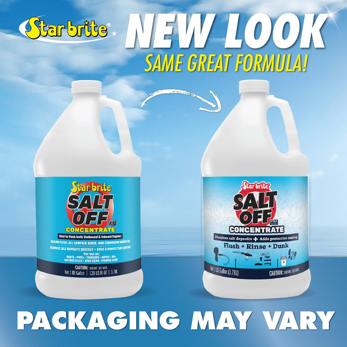 STAR BRITE Salt Off Concentrate - 1 Gallon - Ultimate Salt Remover Wash & Marine Engine Flush for Boats, Vehicles, Trailers, and More (093900N)