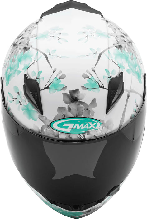 Gmax Ff-49 Full-Face Street Helmet (Matte White/Teal/Grey, Medium) F1496865