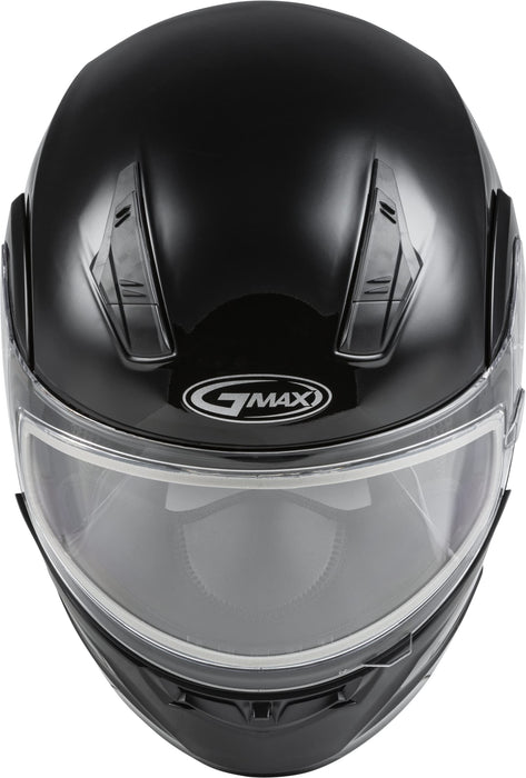 GMAX MD-04S, DOT Approved Modular Helmet for Snow & Motor Sports with Dual Lens Shield (Black)