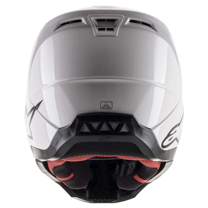 S-M5 Solid Helmet ECE/DOT (M, White Glossy)