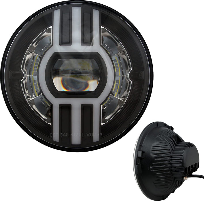 Cyron ABIG7B2-B Headlight 7" Beast 2 Black W/Driving Light