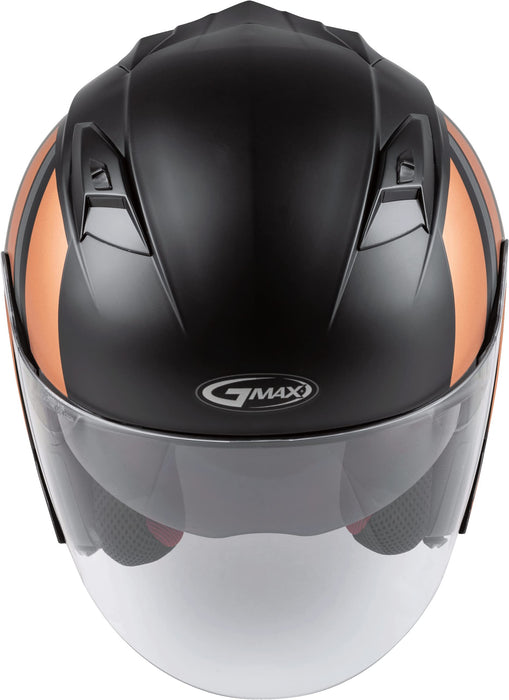 Gmax Of-77 Open-Face Reform Helmet Matte, Black/Pink/Silver, X-Small Size; 72-4750Xs O1776343