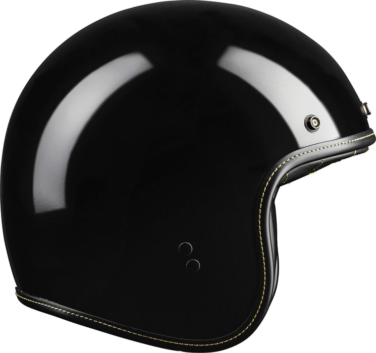 Highway 21 Motorcycle .38 Open Face Helmet (Black, Large)