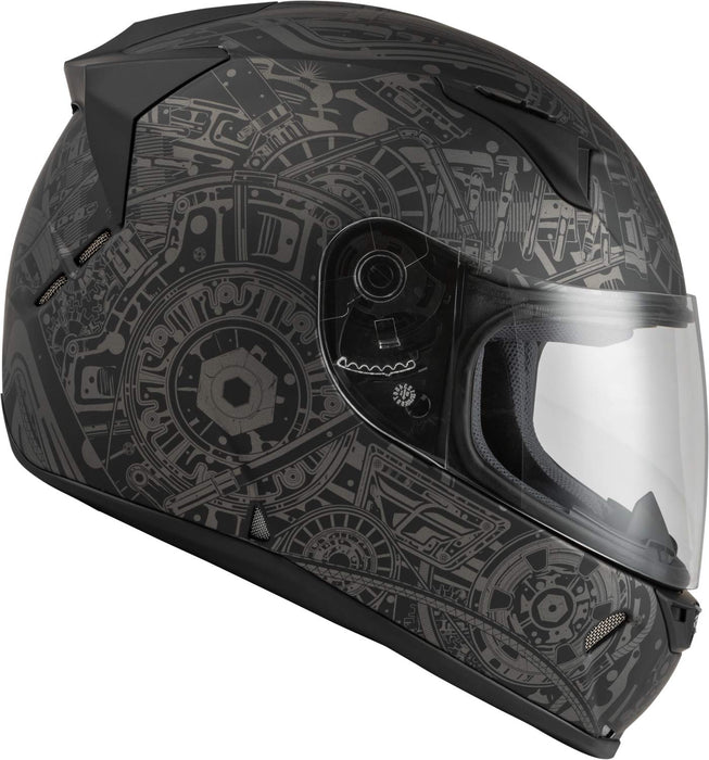 Fly Racing 73-8382S Revolt Matrix Helmet Matte Grey/Black Sm