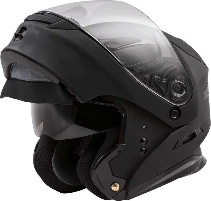 GMAX MD-01, DOT Approved Modular Helmet for Motorcycles, Scooters, Mopeds and More (Black, Large)