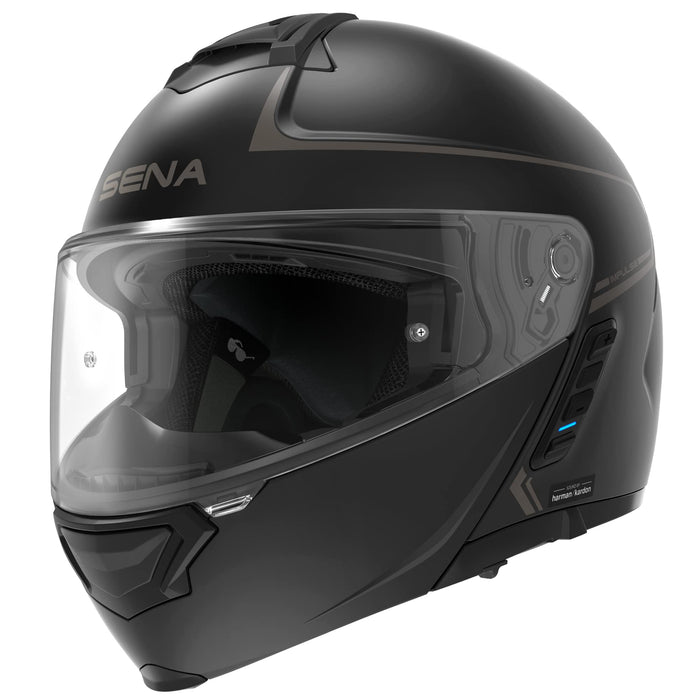 Sena Impulse DOT Flip Up Modular Bluetooth Helmet w/Sound by Harman Kardon Dual Visor Helmet with Integrated Mesh Intercom System / MP3 / Voice Dial (Matte Black, Large)