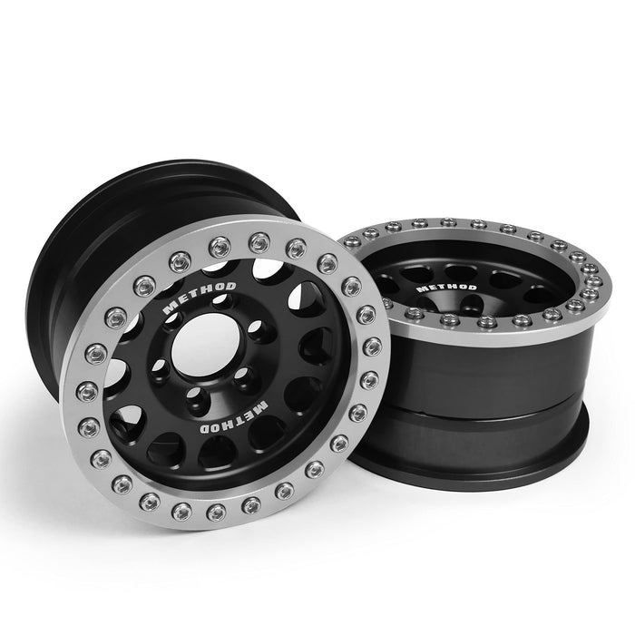 Vanquish Products 1/10 Method 105 1.9 Race Crawler Wheels 12Mm Hex Black/Clear Anodized 2 Vps07911 VPS07911
