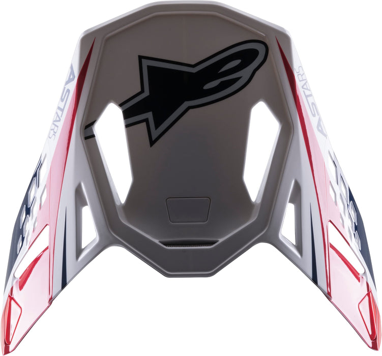 Alpinestars S-M10 Carbon Meta2 Visor White/Red/Blue Glossy (8981122-2378-OS)