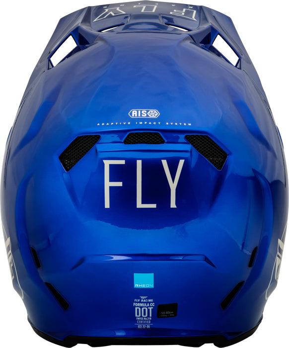 Fly Racing 2023 Adult Formula CC Driver Helmet (Metallic Blue/Light Grey, Medium)