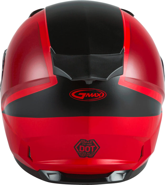 Gmax Ff-49S Full-Face Dual Lens Shield Snow Helmet (Matte Red/Black, Medium) G2495035