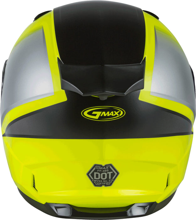 FF-49S Full-FACE Hail Snow Helmet Matte HI-VIS/BLK/Gry SM