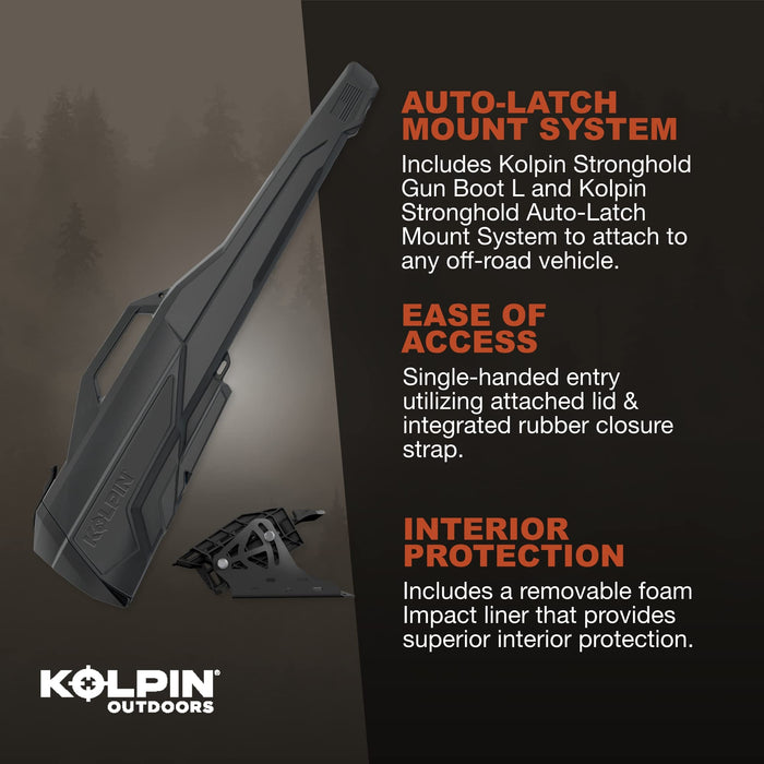 Kolpin Stronghold Gun Boot L W/ Impact Liner And Auto Latch 20743