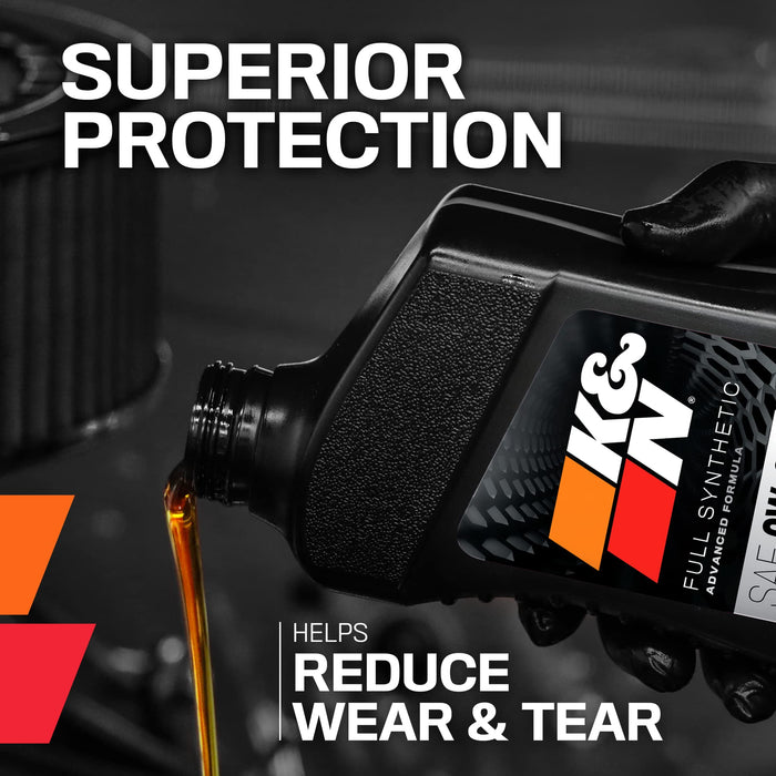 K&N Motor Oil: 0W-20 Full Synthetic Engine Oil: Ultra Premium Protection, 4 Quarts 104090