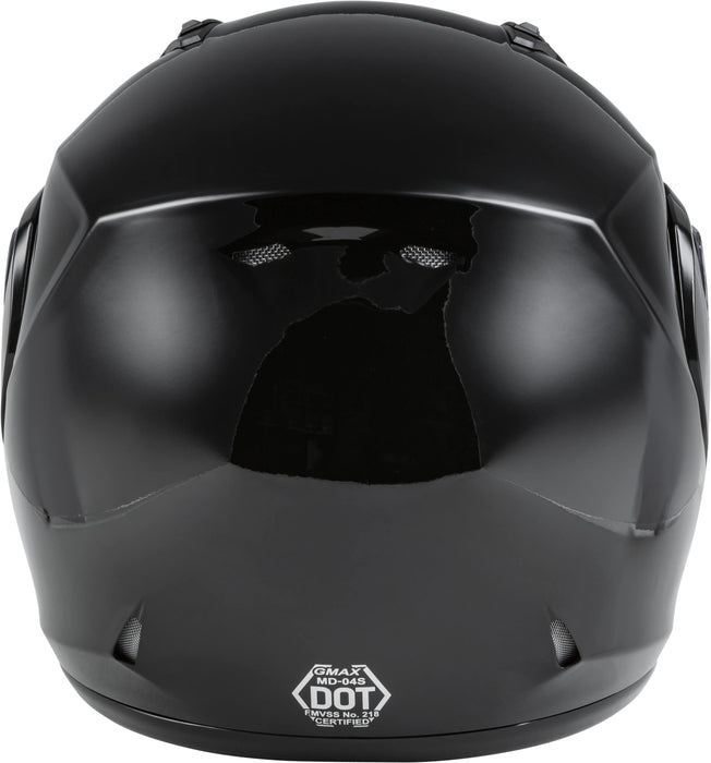 GMAX MD-04S, DOT Approved Modular Helmet for Snow & Motor Sports with Dual Lens Shield (Black)