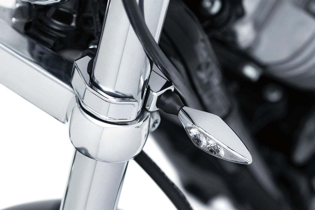 Kuryakyn Motorcycle Lighting Accessory: 39Mm To 49Mm Adjustable Fork Mounts For Custom Lights, Chrome, 1 Pair 2579