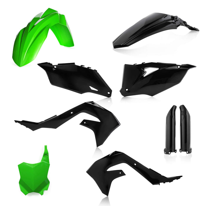 Acerbis Full Plastic Kits For Kawasaki - Green/Black (2736291089), One Size