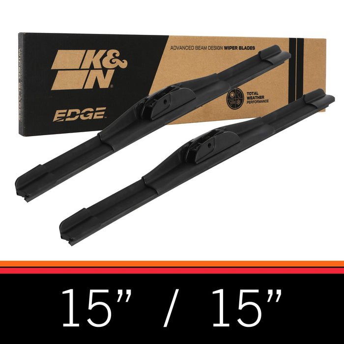 K&N Edge Windshield Wipers: All Weather Performance, Superior Wiper Blades To Windshield Contact, Streak-Free Wipe Technology: 24 Inch + 16 Inch Wiper Blades (Pack Of 2) 92-2416