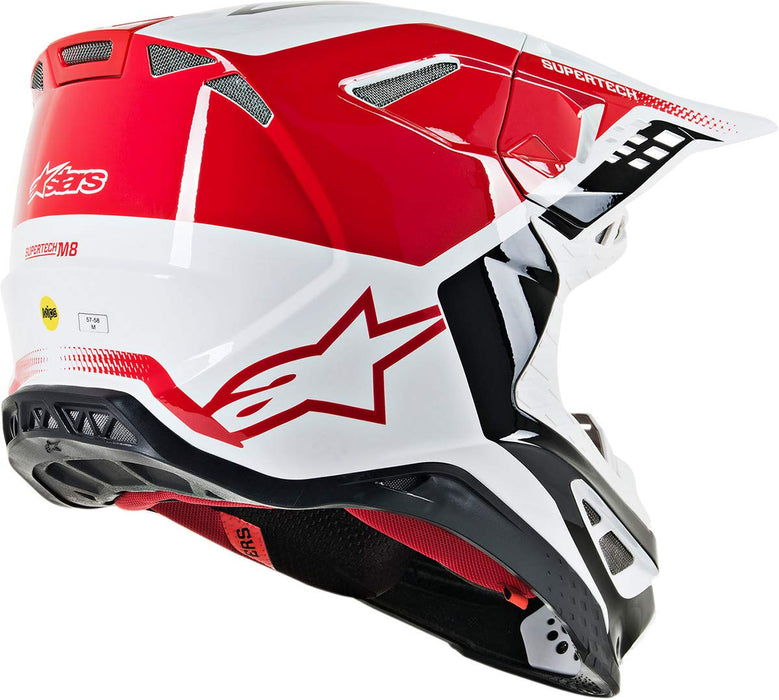 Alpinestars 8301319-3182-2X S.Tech S-M8 Triple Helmet Red/White 2X