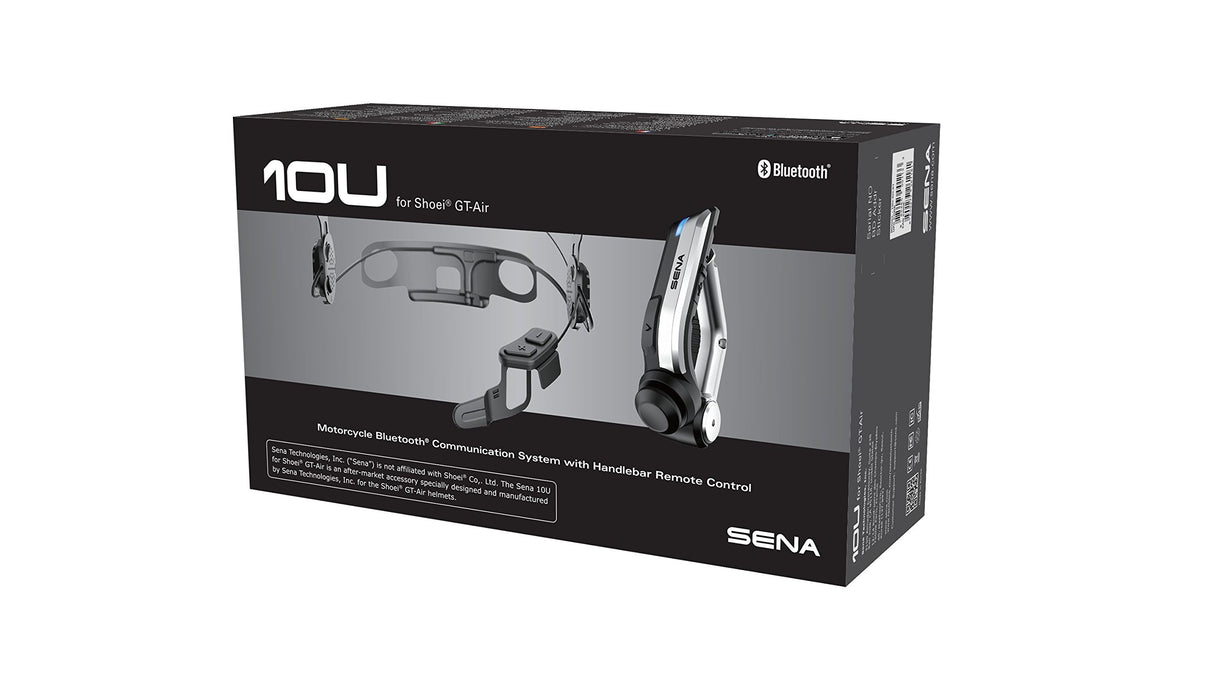 Sena Motorcycle Bluetooth Communication System with Handlebar Remote for Shoei GT-Air Helmet