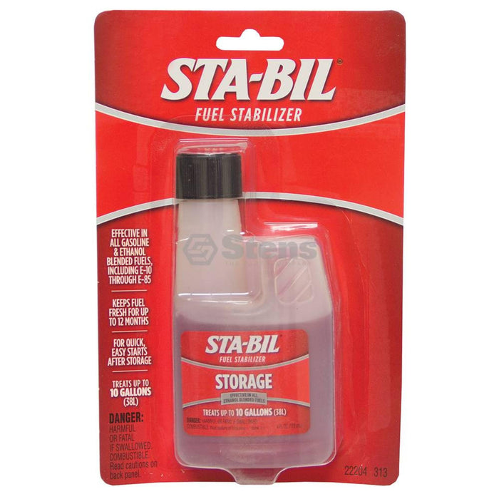 STA-BIL Storage Fuel Stabilizer - Keeps Fuel Fresh for 24 Months - Prevents Corrosion - Gasoline Treatment that Protects Fuel System - Fuel Saver - Treats 10 Gallons - 4 Fl. Oz. (22204)