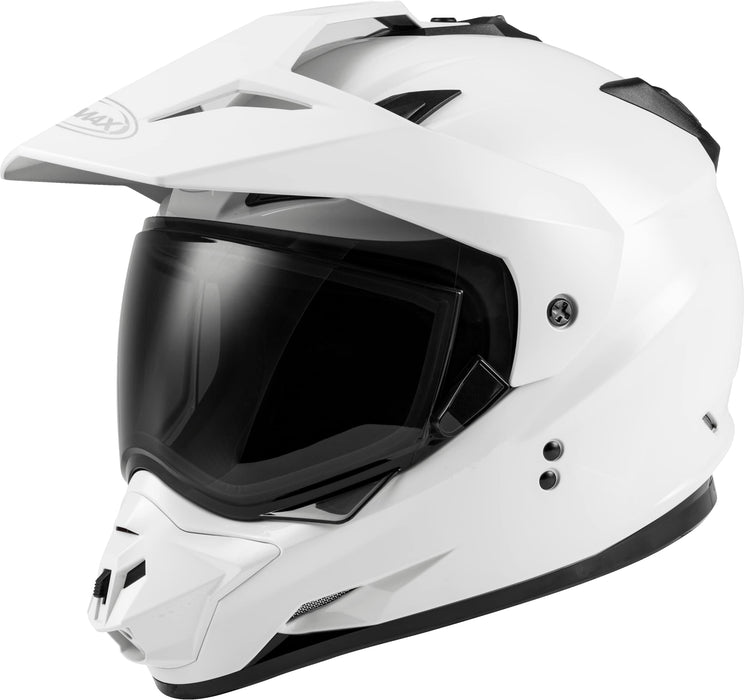 GMAX GM-11 Adult Dual-Sport Helmet for Riding Motorcycles, ATV? UTV? Snowmobiles and More (White, Large)