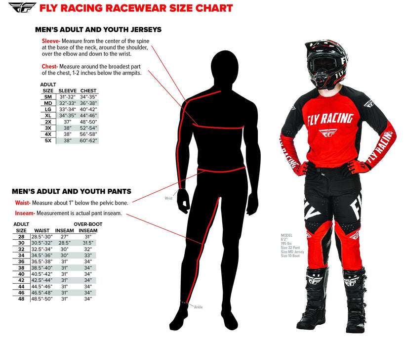 Fly Racing 2022 Adult F-16 Pants (Red/Black, 36)