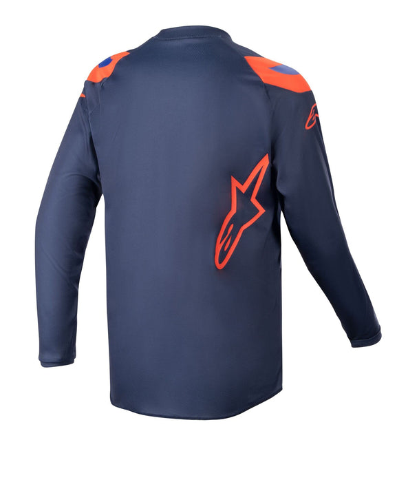 Alpinestars 2023 Youth Racer Narin Jersey (Night Navy Hot Orange, Youth X-Large)