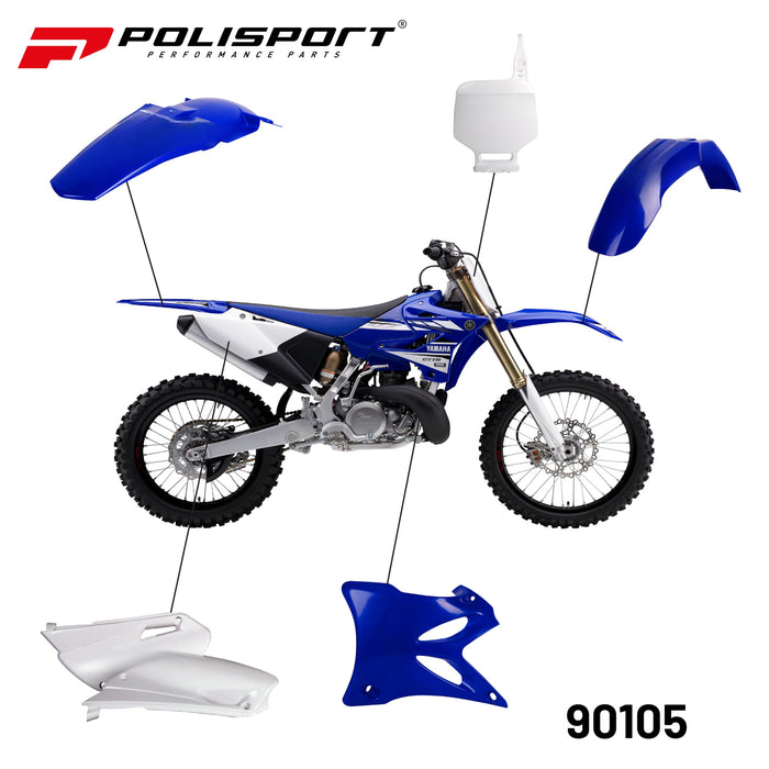 Polisport Full Plastic Kit for Yamaha YZ85 (2002-2014) OEM Quality Restyling Kit with Superior Fit, Flexibility, and Durability (OEM Color)