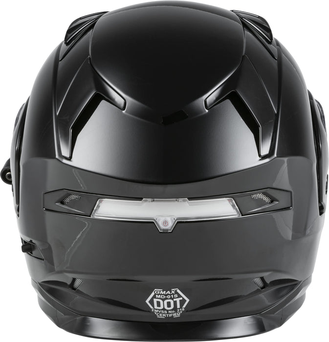 GMAX MD-01S, DOT Approved Modular Helmet, Electric Dual Lens Shield for Snow & Motor Sports, (BLACK, Small)