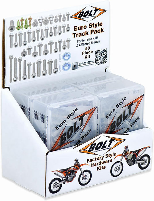 Bolt 2004-6EU Euro Style Track Pack Ii 6 Pack Display