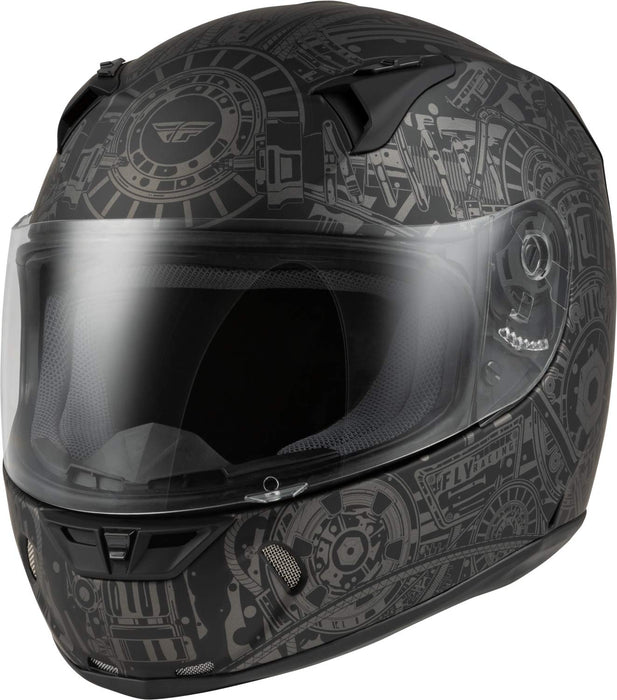 Fly Racing 73-8382S Revolt Matrix Helmet Matte Grey/Black Sm