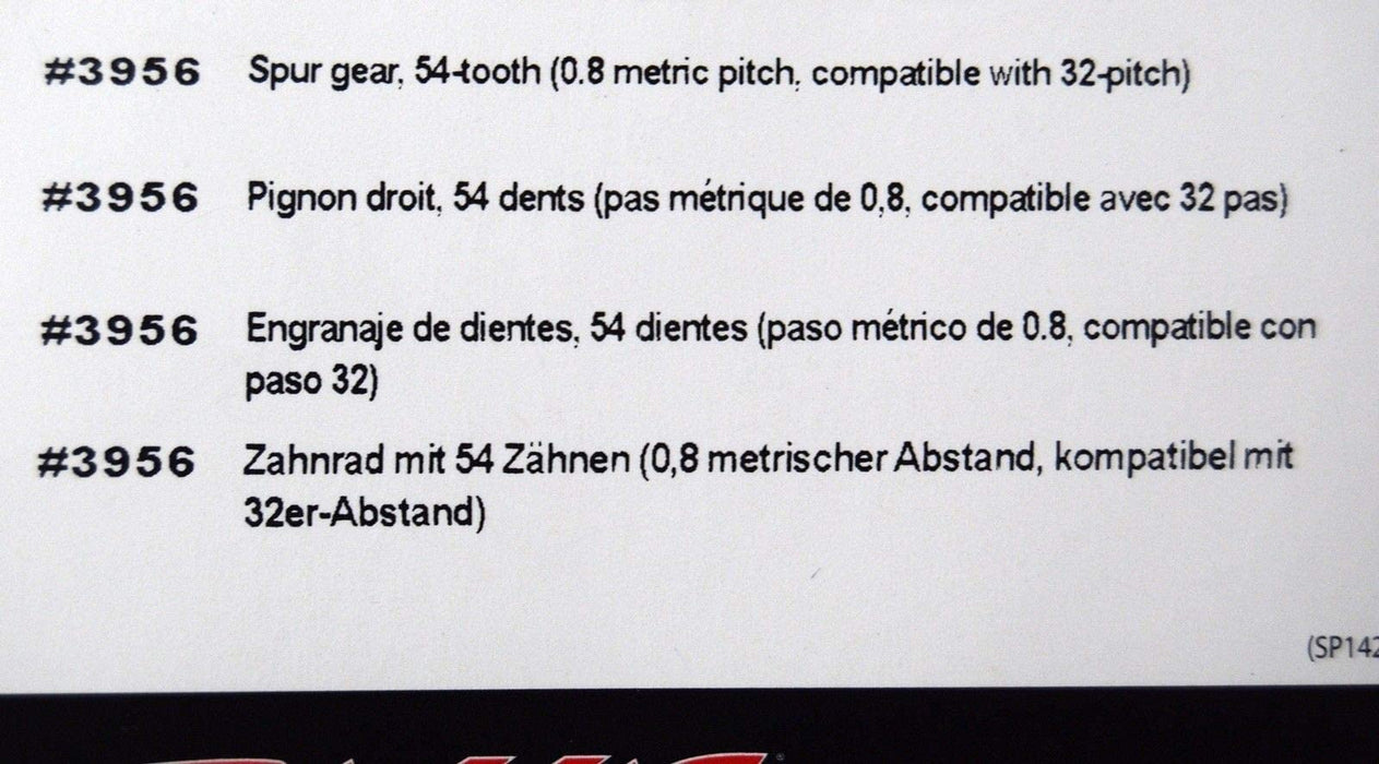 Traxxas 3956 Spur gear 54-tooth (0.8 metric pitch compatible with 32-pitch)