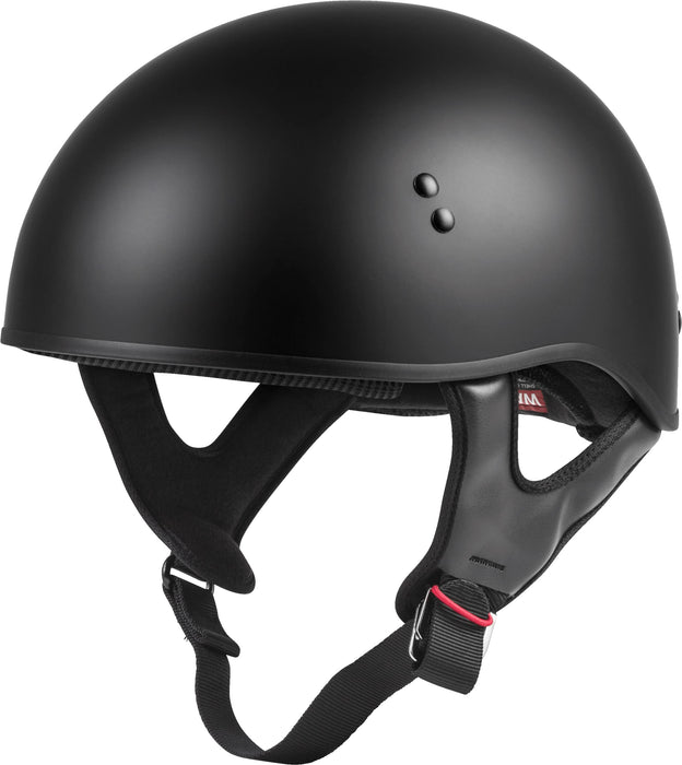 GMAX HH-45 Motorcycle Street Half Helmet (Matte Black, Large)