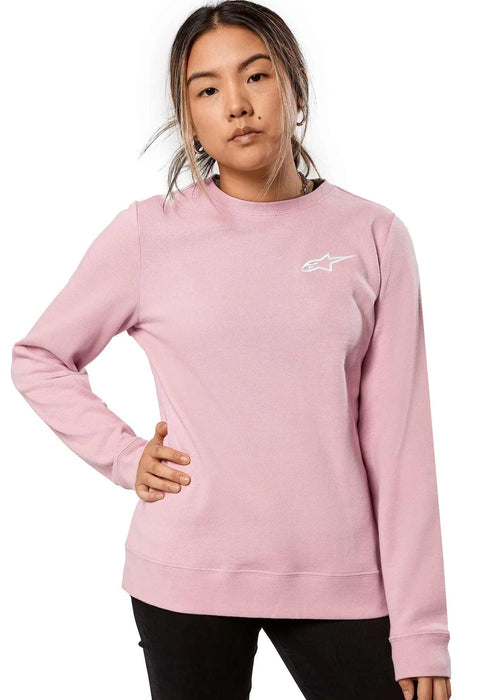 Alpinestars Women's Ageless Chest Crew Sweater (MEDIUM) (PINK)