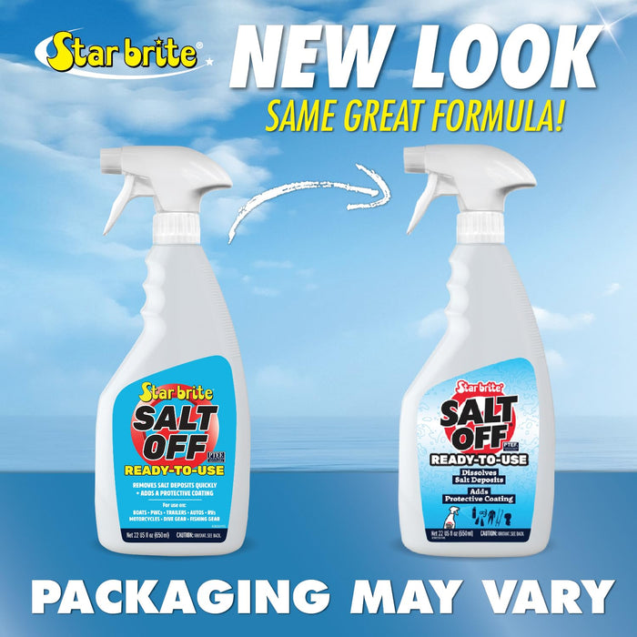 STAR BRITE Salt Off Ready-to-Use Spray - Ultimate Salt Remover Wash for Boats, Vehicles, Outdoor Gear and More - 22 OZ (093922)