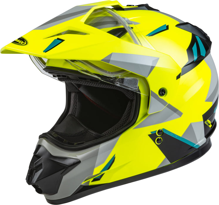 Gmax Gm-11S Ripcord Adventure Snow Helmet Hi-Vis/Grey/Blue Md A2114685