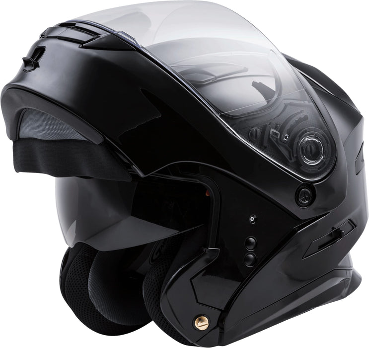 GMAX MD-01, DOT Approved Modular Helmet for Motorcycles, Scooters, Mopeds and More (Black, Small)