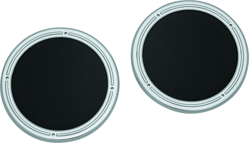 Kuryakyn Chrome Rear Speaker Accents For 2014-19 Harley-Davidson Motorcycles, Pack Of 2 7376