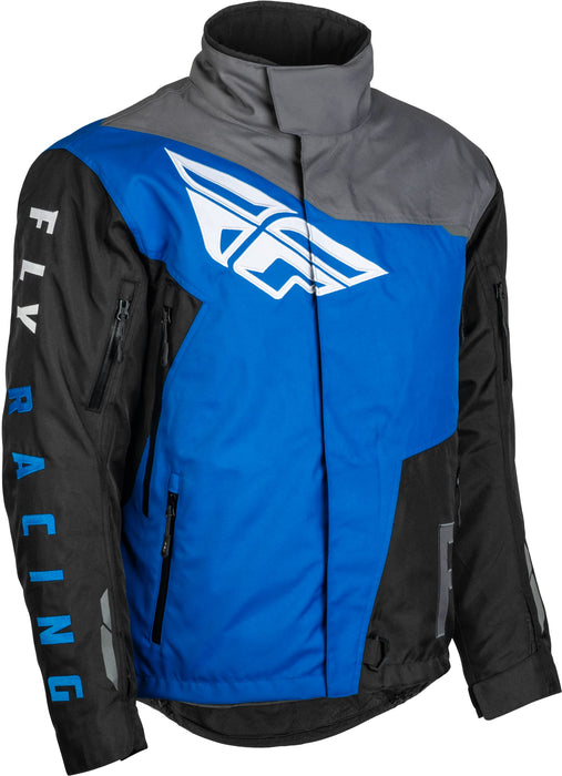 Fly Racing 2022 SNX Pro Snow Jacket (Black/Grey/Blue, Small)